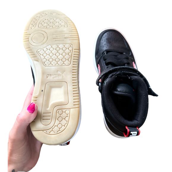 Puma Rebound Mid Strap Alumni Jr Sneaker Youth Boy Basketball Size 4.5 - Picture 8 of 11